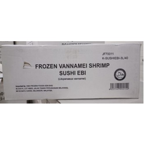 KANIKA FROZEN SUSHI EBI SHRIMP 3L [30PCS/TRAY] (170G X 40TRAY)
